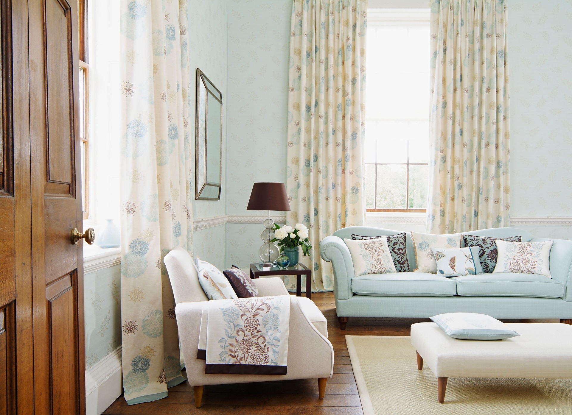 Interior of traditional living room